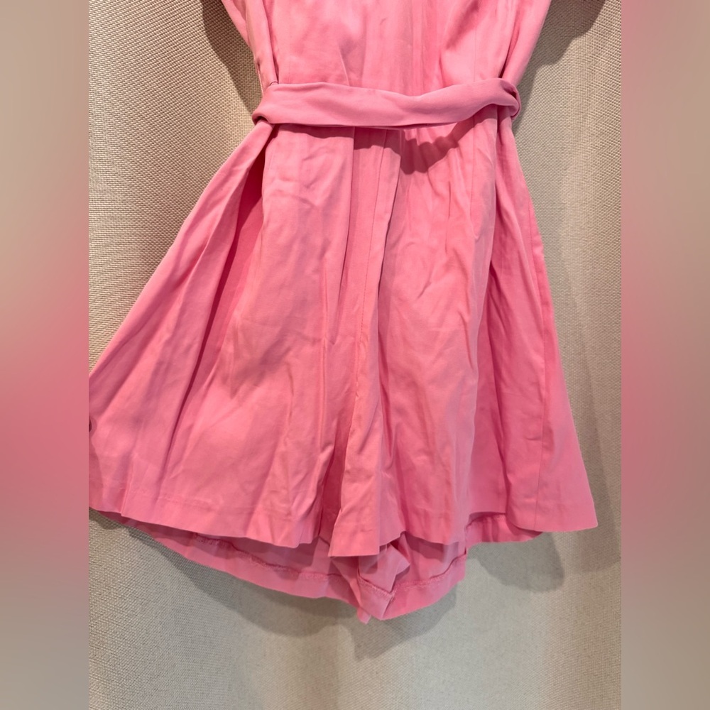 Gianni Bini Pink Romper NWT Size 2 Ruffle Sleeve V-Neck Flirty - Picture 6 of 8